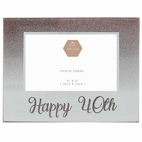 Rose Gold Glitter 40th Photoframe