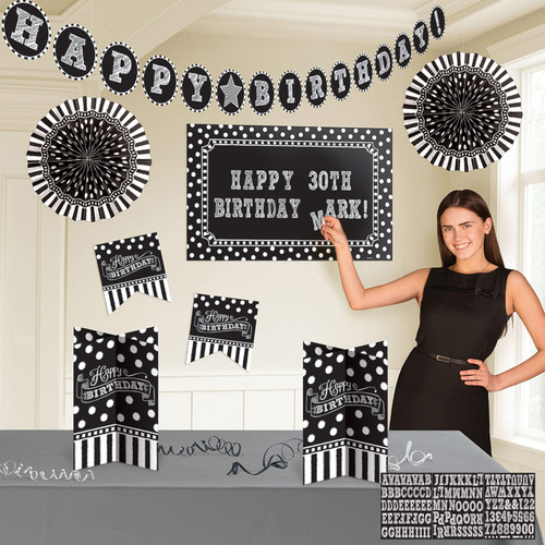 Black and White Room Decorating Kit