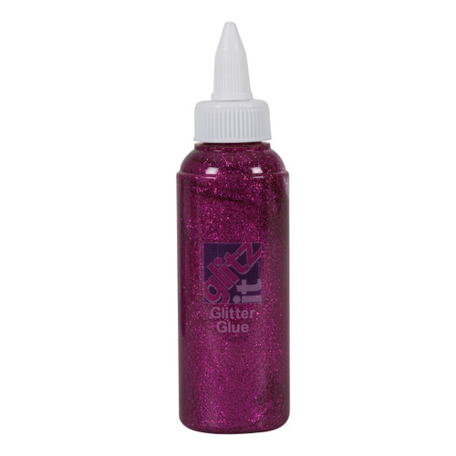 Glitter Glue 120ml Fuchsia