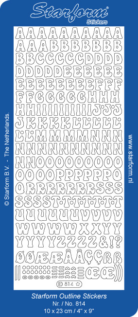 Peel Off Alphabet Glitter Gold