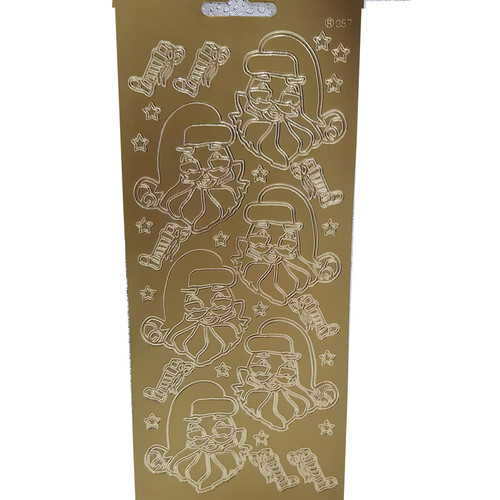 Peel Off Santa Head Gold
