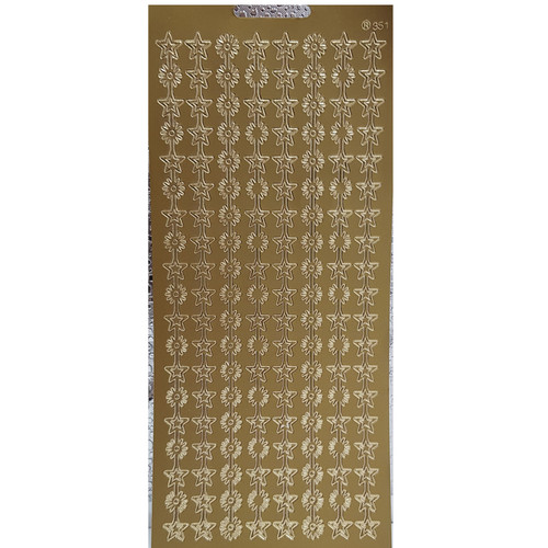 Peel Off Stars n Flakes Gold