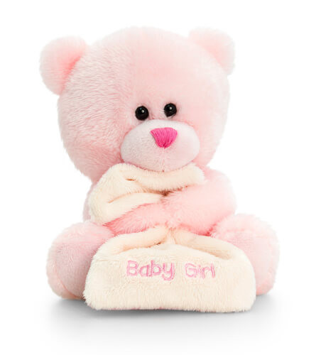 Nursery Bear with Blanket Pink 14cm