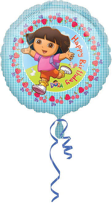 H100 18in Foil Balloon Dora Happy Birthday