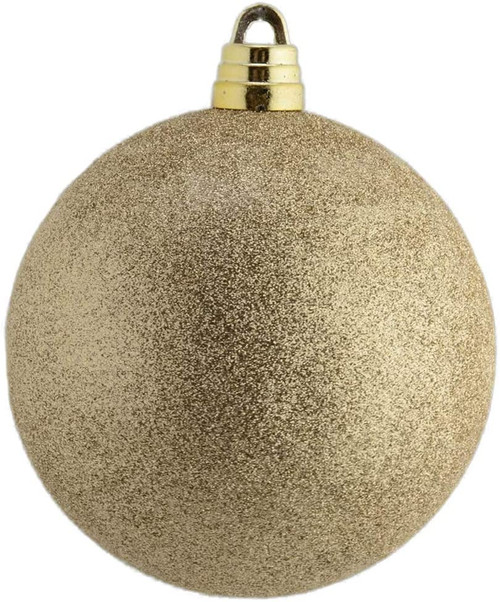 Glitter Baubles 3x150mm Gold