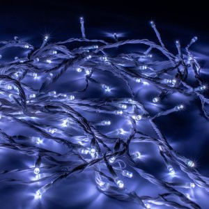 240 Blue LED Snowing Icicles Lights