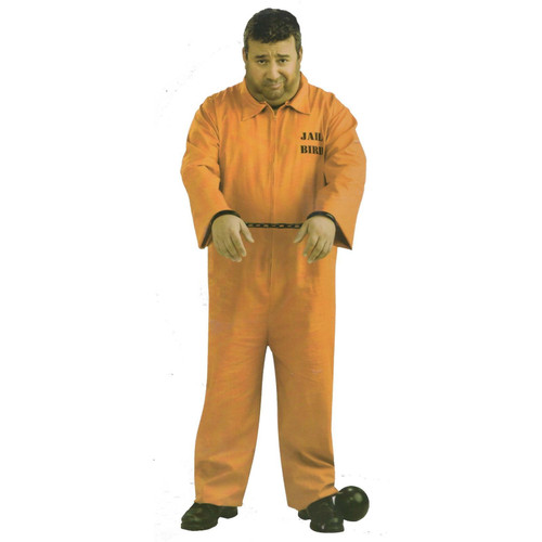 Prisoner Convict Orange Overalls Adult Size XL