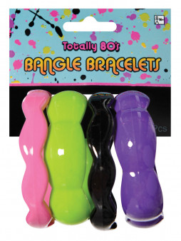 80s Bracelets Pk4 Assorted Colours