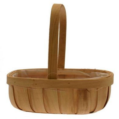 Softwood Trug Basket with Handle Natural