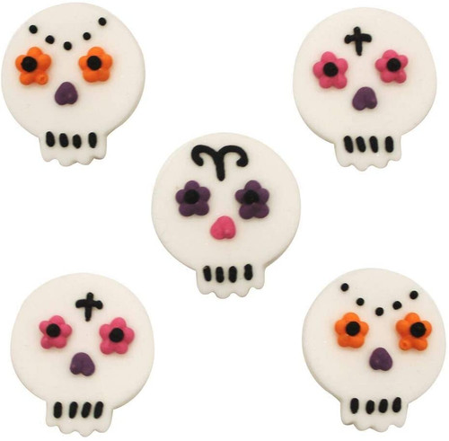 Cake Topper Skulls Pk5