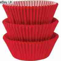 Cupcake Cases Red Pk75