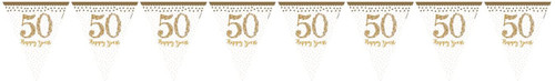 50th Golden Anniversary Pennant Banner