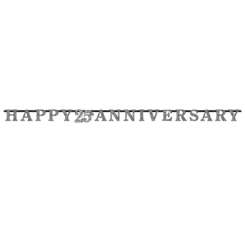 25th Silver Anniversary Letter Banner Happy 25th Anniversary