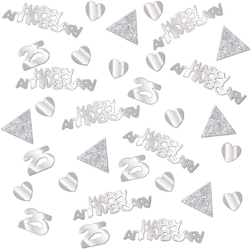 25th Silver Anniversary Confetti 28g
