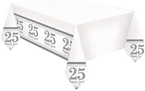 25th Silver Anniversary Tablecover 25 Happy Years