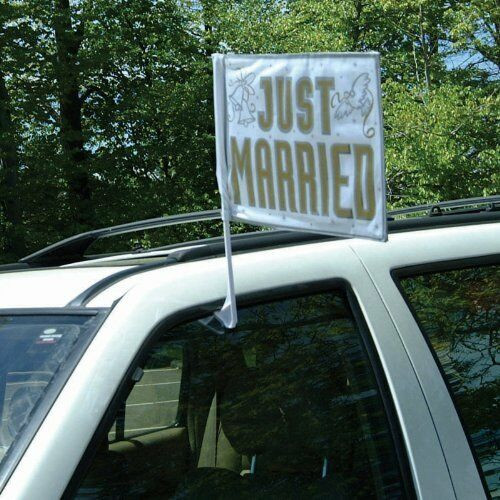 Just Married Car Flag