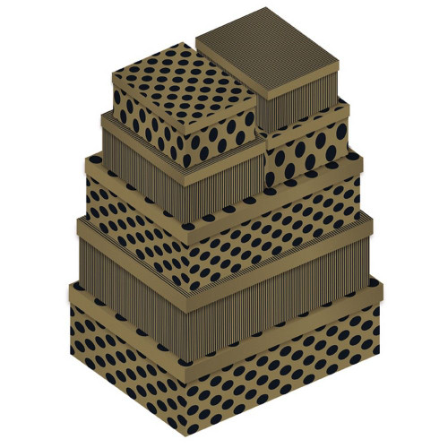 Gold Black Gift Box 22x15x5cm Size 5