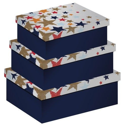Scattered Star Shirt Box 33x24x6cm Size 3