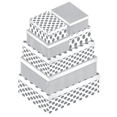 Silver White Gift Box 23x16x6cm Size 4