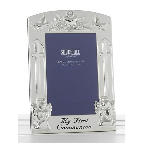 Communion Photoframe Silver 6x4in