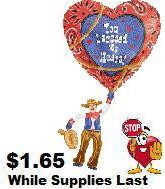 H300 Supershape Foil Balloon Lassoed Valentine