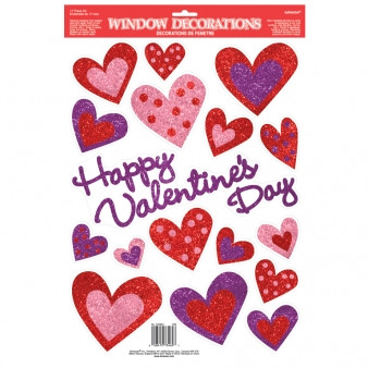 Window Decoration Valentine 17Pcs