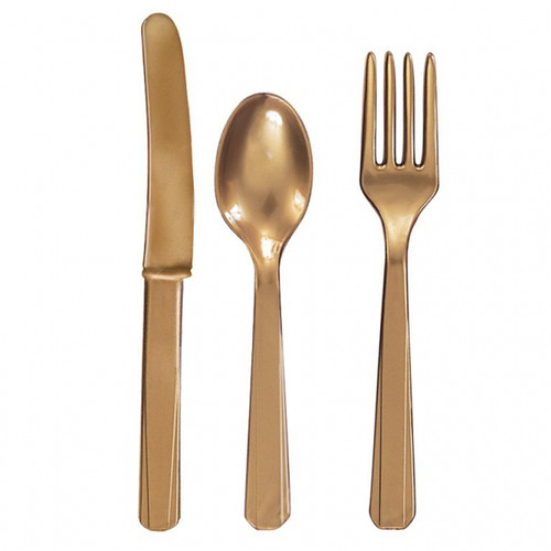 Assorted Cutlery Gold Pk24