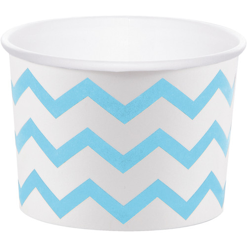 Treat Cups Blue Chevron Pk6