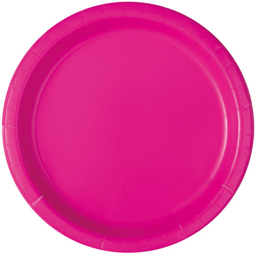 Paper Plates Neon Pink Pk16 23cm