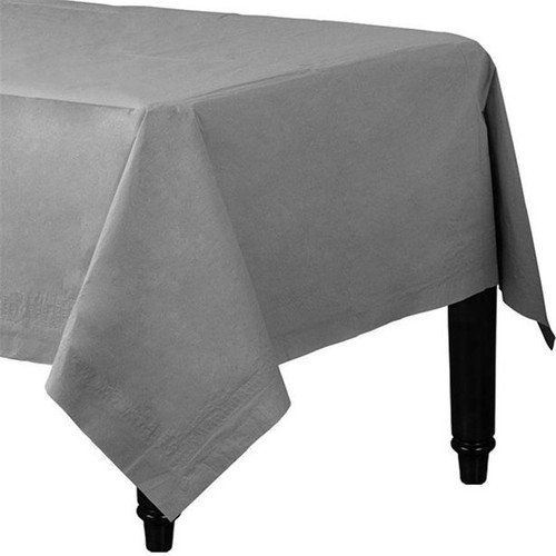 Square Paper Tablecovers Silver Pk2