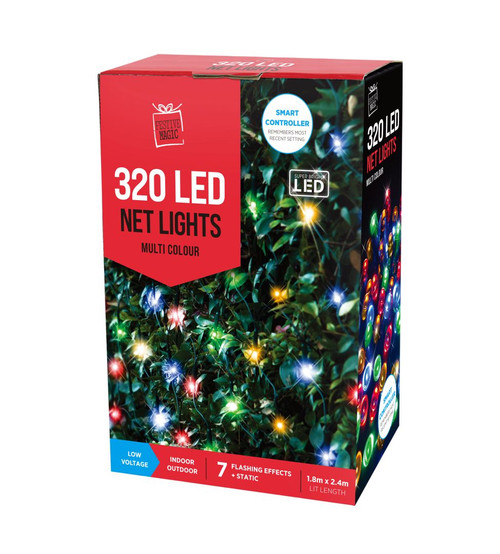 320 LED NET LIGHTS MULTI COLOURED