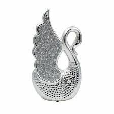 Leonardo Collection Sale Silver Sparkle Swan W17x D7xH31cm