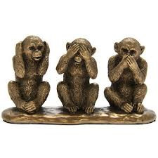 Leonardo Collection Sale Reflections Bronzed 3 Three Wise Monkeys No Hear No See No Speak Ornament