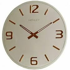Henley Modern Dome Sale Aluminium 40cm Wall Clock Gold Embossed