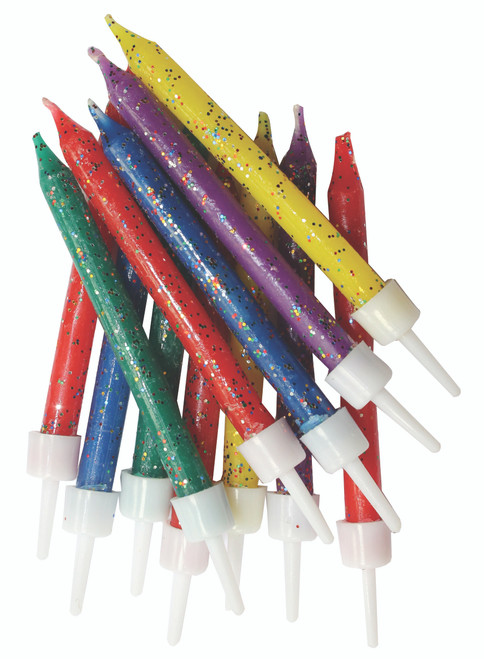 Cake Candles Pk12 Multi Colour