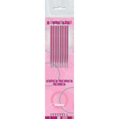 Pink Sparkler Candles Pk8