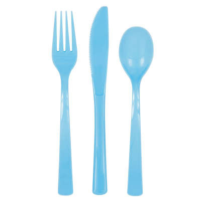 Assorted Cutlery Powder Blue Pk18