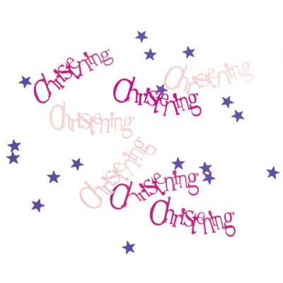 Pink Bunting Christening Confetti 5oz