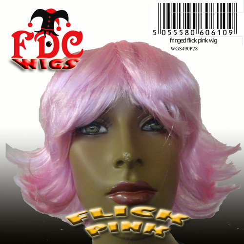 Fringed Flick Wig Pink