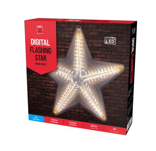 LED DIGITAL STAR LIGHT 50cm WHITE AND WARM WHITE
