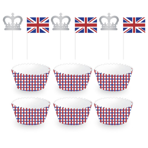 GB Flag Cupcake Cases Picks Pk24