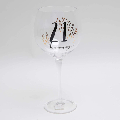 Luxe Birthday Gin Glass Age 21