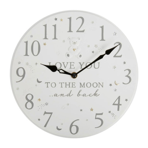 Bambino Love You to the Moon and Back Clock 49x40x1.5cm