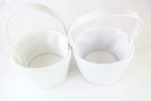 Flower Basket Plain White