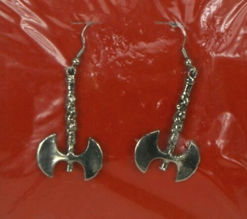 Vintage Gothic Metal Battle Axe Earrings