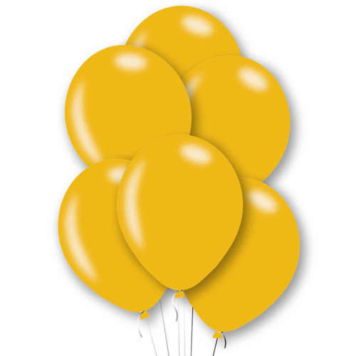 11in Latex Balloons Gold Pk6