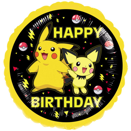 H100 18in Foil Balloon Pokemon Happy Birthday