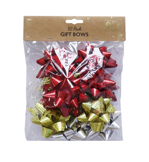 Gift Bows 10pc 7.5cm Brushed effect