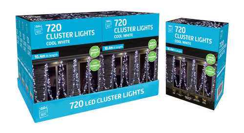 720 LED Cluster Lights White