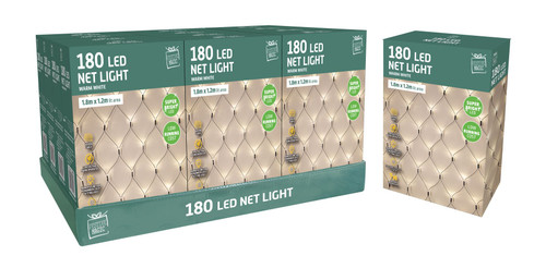 180 LED Net Lights Warm White 180x120cm